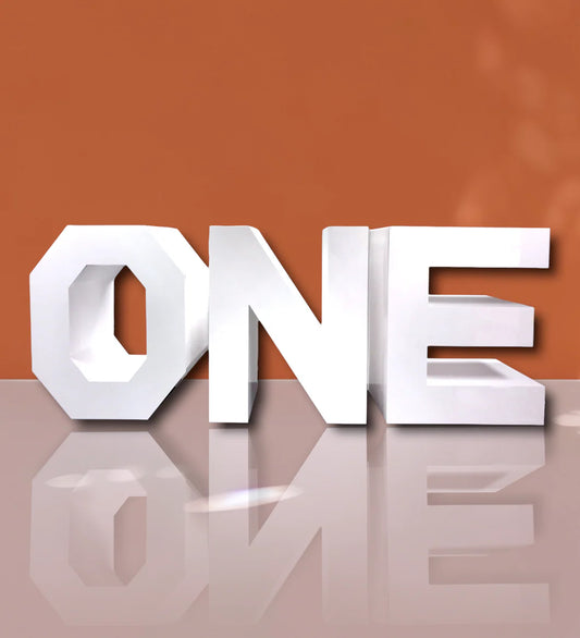 3ft Marquee Letters O N E